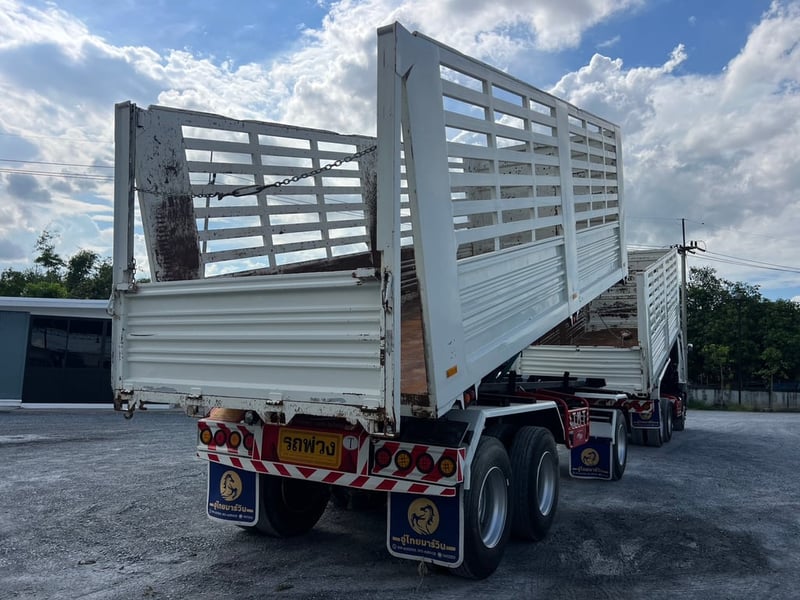  Hino FM1A 344 HP ปี 66 ไมล์น้อย 102,000 KM. #แม่ลูกดั้มพ์เกษตร กระบะเหล็กอู่ไทยมาวิน #LEK1272-1273