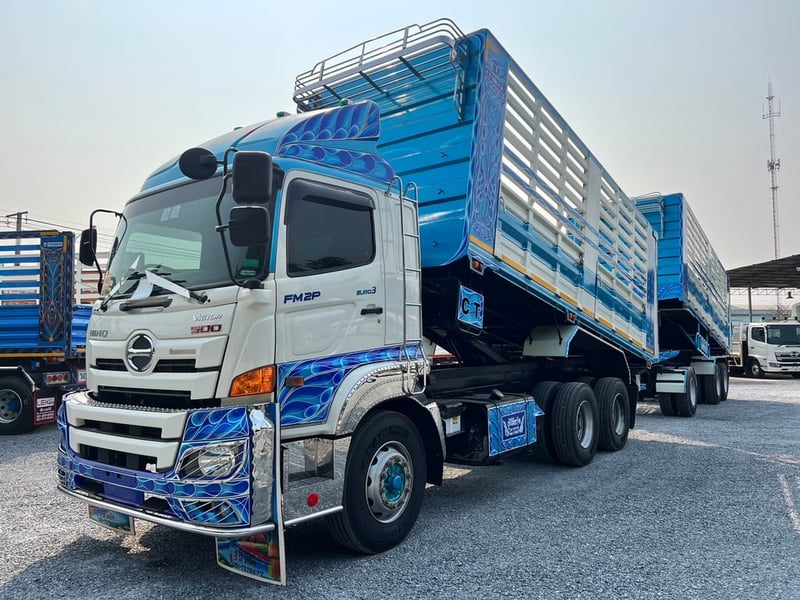 HINO FM2P 380 HP ปี 2566 ไมล์ 170,000 km. #10ล้อพ่วงกระบะเหล็กดั้มเกษตร #LEK586-585 HINO FM2P 380 HP ปี 2566 ไมล์ 170,000 km. #10ล้อพ่วงกระบะเหล็กดั้มเกษตร #LEK586-585