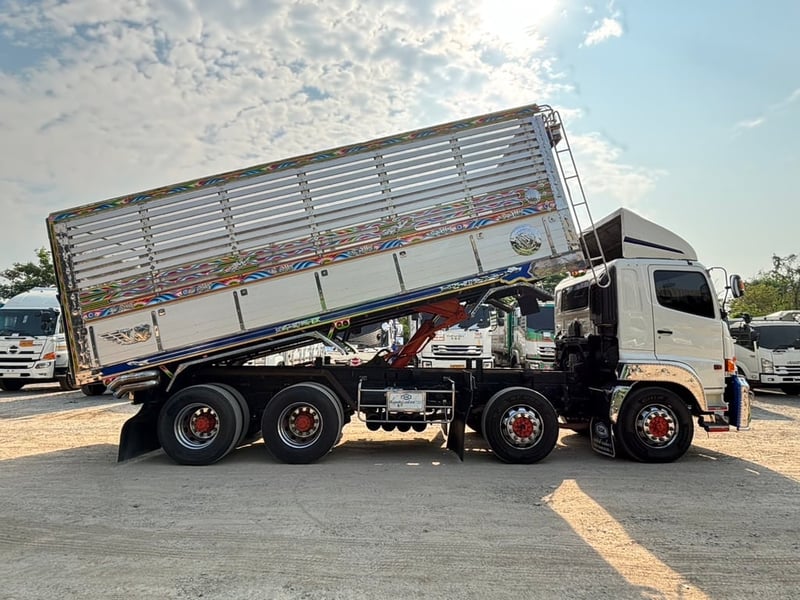 HINO GY2P 380HP ปี60 ไมล์ 686,000 km. #12ล้อ กระบะดั้มอลูมิเนียมพื้นเหล็ก #Lek1096
