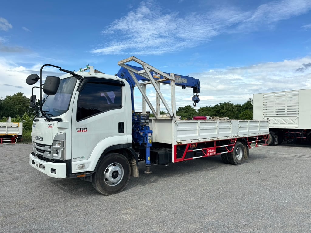 ISUZU FRR 210HP ปี65 ไมล์ 144,000 km. #6ล้อเครนกระบะเหล็ก #LEK 682
