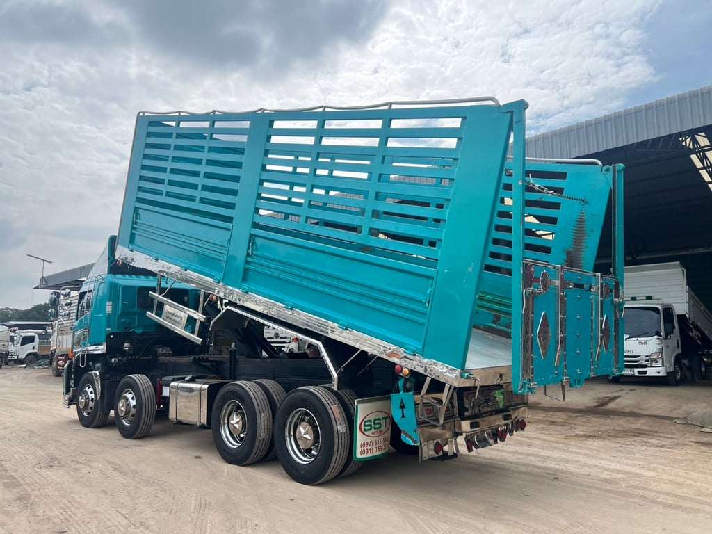 HINO FL1A 344 HP ปี 66 ไมล์ 213,500 km. #12 ล้อดั้ม กระบะดั้มเกษตร แผงสูง ##LEK1095 HINO FL1A 344 HP ปี 66 ไมล์ 213,500 km. #12 ล้อดั้ม กระบะดั้มเกษตร แผงสูง ##LEK1095