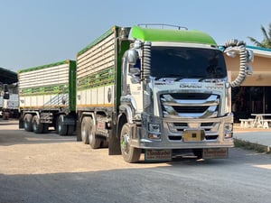 ISUZU FXZ 360HP หน้า GIGA ปี 2565 ไมล์ 208,467 KM. #แม่-ลูกดั้มเกษตร กระบะอลูมิเนียม พื้นเลส  #LEK1231 - 1241