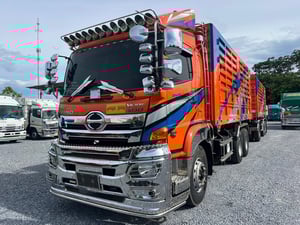 HINO FM1A 344HP ปี66 ไมล์ 287,400 KM. #รถพ่วงกระบะดั้มเกษตร 6 ไม้  #LEK941,942 