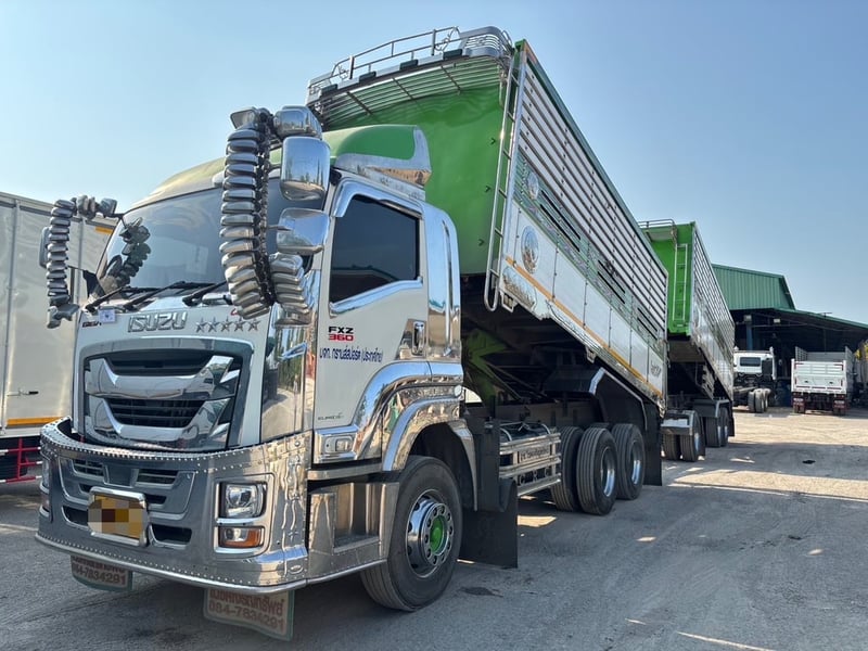 ISUZU FXZ 360HP หน้า GIGA ปี 2565 ไมล์ 208,467 KM. #แม่-ลูกดั้มเกษตร กระบะอลูมิเนียม พื้นเลส  #LEK1231 - 1241