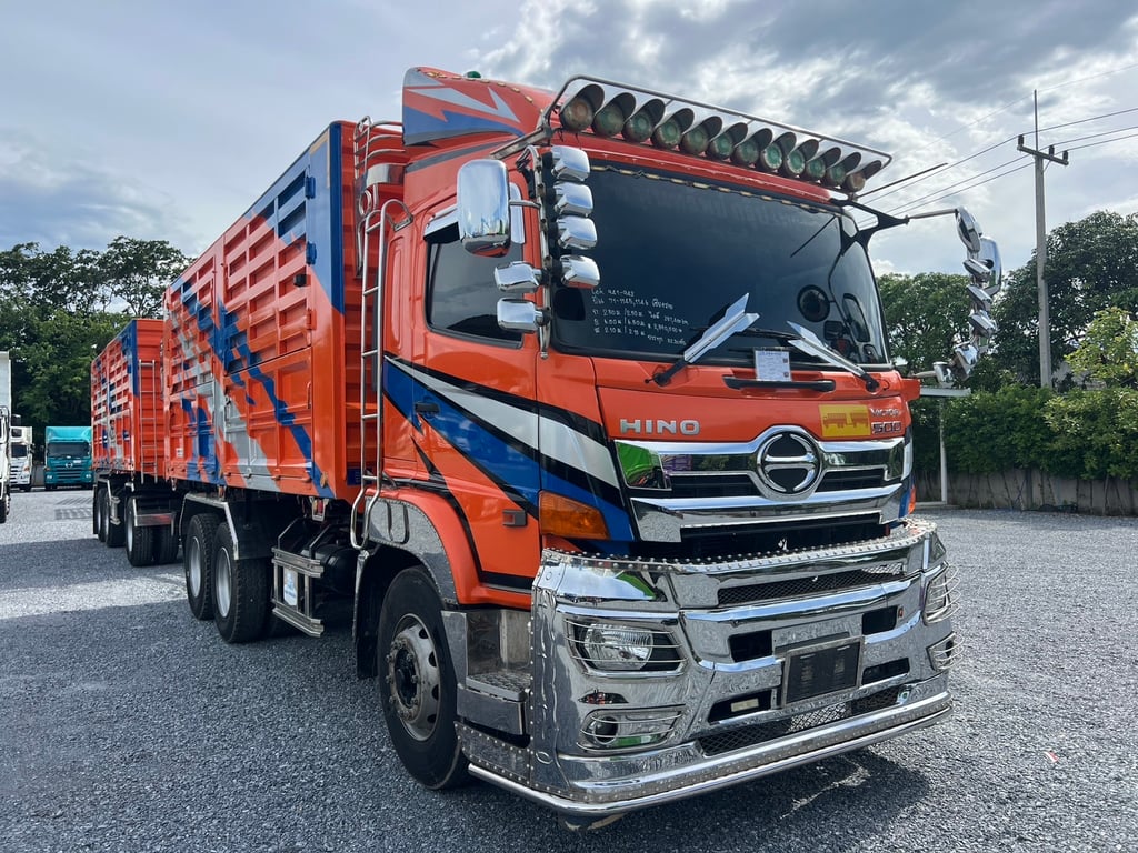 HINO FM1A 344HP ปี66 ไมล์ 287,400 KM. #รถพ่วงกระบะดั้มเกษตร 6 ไม้ #LEK941,942 HINO FM1A 344HP ปี66 ไมล์ 287,400 KM. #รถพ่วงกระบะดั้มเกษตร 6 ไม้ #LEK941,942