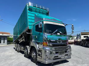HINO FL1A 344 HP ปี 66 ไมล์ 213,500 km. #12 ล้อดั้ม กระบะดั้มเกษตร แผงสูง ##LEK1095