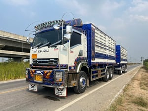 ISUZU FXZ 360 HP ปี 67 ไมล์ 172,951 km #พ่วงแม่ลูกกระบะเหล็กดั้มเกษตร อู่ฟีนิกส์ #LEK1147-1148