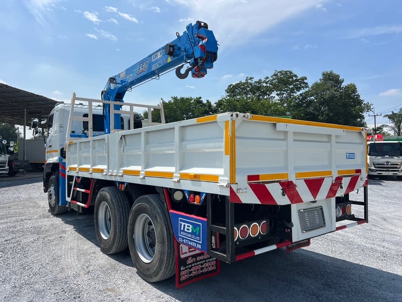 ็HINO FM1A 344 แรงม้า ปี 66 ไมล์แท้แค่ 13,000 KM. #10ล้อเครน XCMG 6.5 ตัน (4 ปลอก 3 ชัก) #LEK1058 