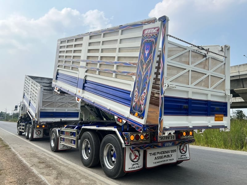 ISUZU FXZ 360 HP ปี 67 ไมล์ 172,951 km #พ่วงแม่ลูกกระบะเหล็กดั้มเกษตร อู่ฟีนิกส์ #LEK1147-1148