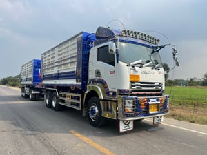 ISUZU FXZ 360 HP ปี 67 ไมล์ 172,951 km #พ่วงแม่ลูกกระบะเหล็กดั้มเกษตร อู่ฟีนิกส์ #LEK1147-1148