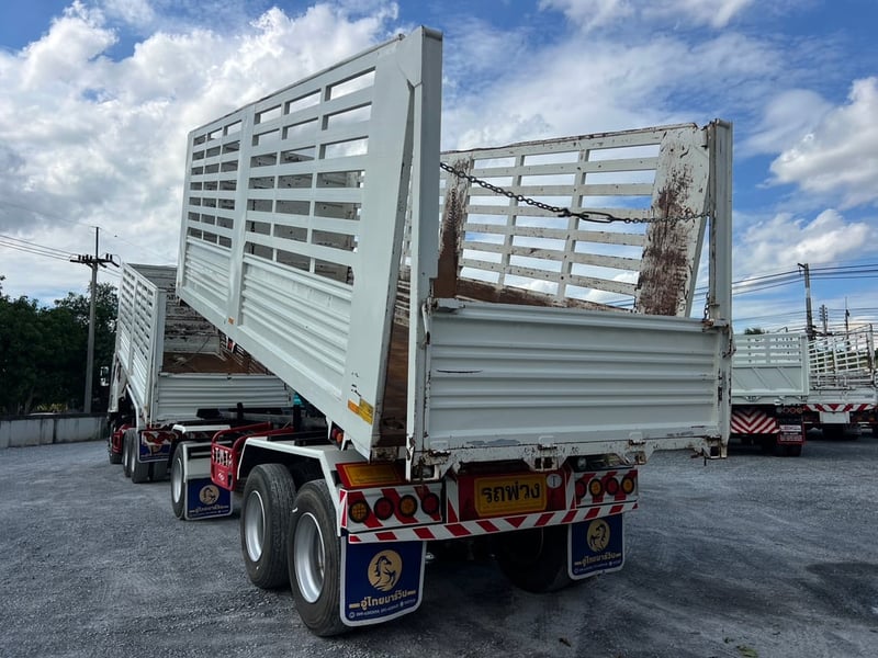  Hino FM1A 344 HP ปี 66 ไมล์น้อย 102,000 KM. #แม่ลูกดั้มพ์เกษตร กระบะเหล็กอู่ไทยมาวิน #LEK1272-1273