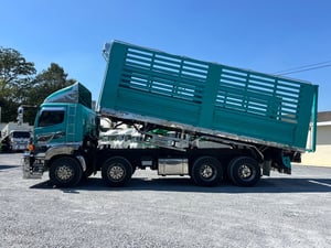 HINO FL1A 344 HP ปี 66 ไมล์ 213,500 km. #12 ล้อดั้ม กระบะดั้มเกษตร แผงสูง ##LEK1095