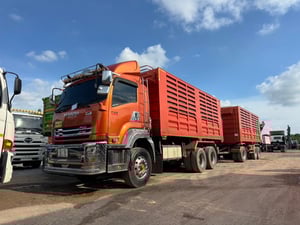 ISUZU FXZ 360HP ปี 66 (ตุลาคม) ไฟใหม่แล้ว MT ไมล์189,000km. #10ล้อพ่วงดั้มเกษตร #LEK1044-1045 