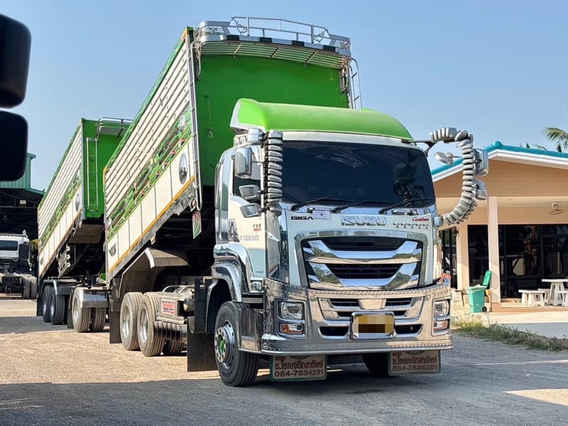 ISUZU FXZ 360HP หน้า GIGA ปี 2565 ไมล์ 208,467 KM. #แม่-ลูกดั้มเกษตร กระบะอลูมิเนียม พื้นเลส  #LEK1231 - 1241