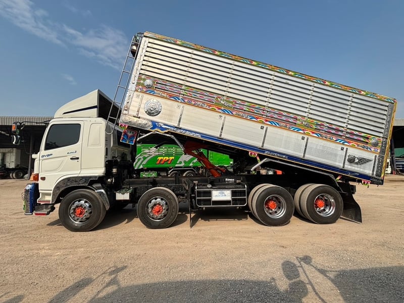 HINO GY2P 380HP ปี60 ไมล์ 686,000 km. #12ล้อ กระบะดั้มอลูมิเนียมพื้นเหล็ก #Lek1096