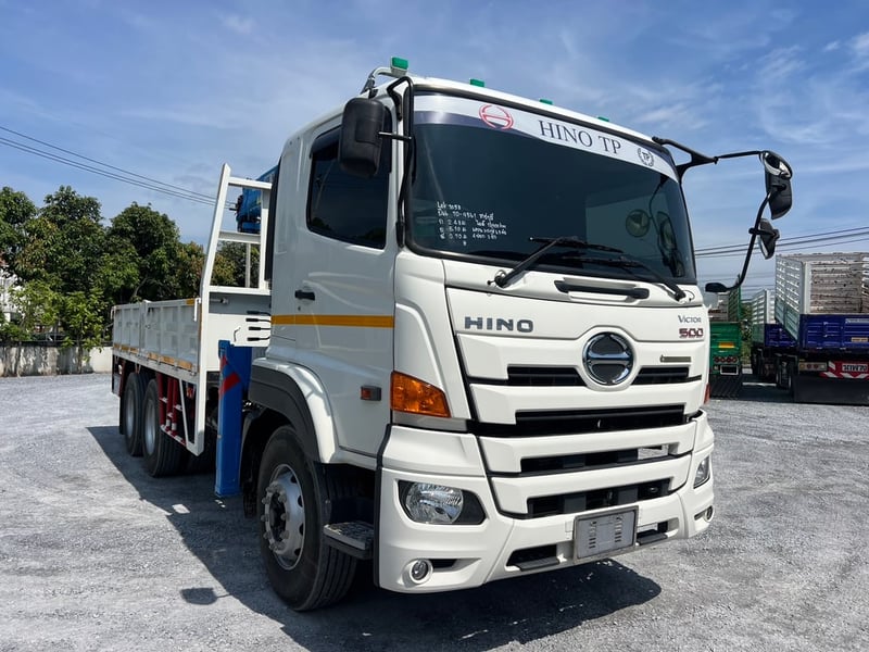 ็HINO FM1A 344 แรงม้า ปี 66 ไมล์แท้แค่ 13,000 KM. #10ล้อเครน XCMG 6.5 ตัน (4 ปลอก 3 ชัก) #LEK1058 