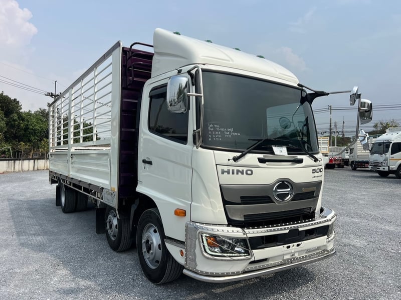 HINO FC9J 210 แรงม้า ปี 2566 ไมล์ 275,000 กม. #8ล้อ กระบะเหล็กเปิดข้าง  ยาว 6.60 เมตร #Lek980 