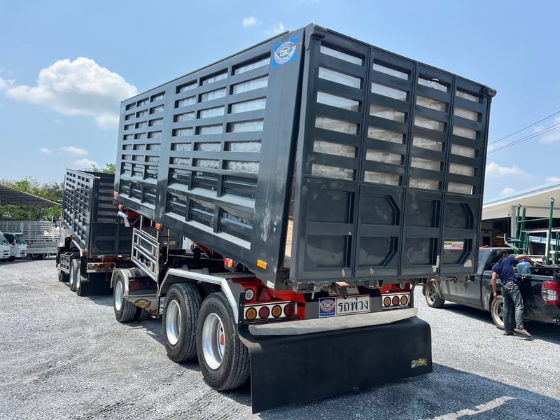 HINO FM2P 380 ปี67 ไมล์ 188,405 km. #พ่วงแม่ลูก ดั้มเกษตร กระบะเหล็ก #Lek1203-1204 