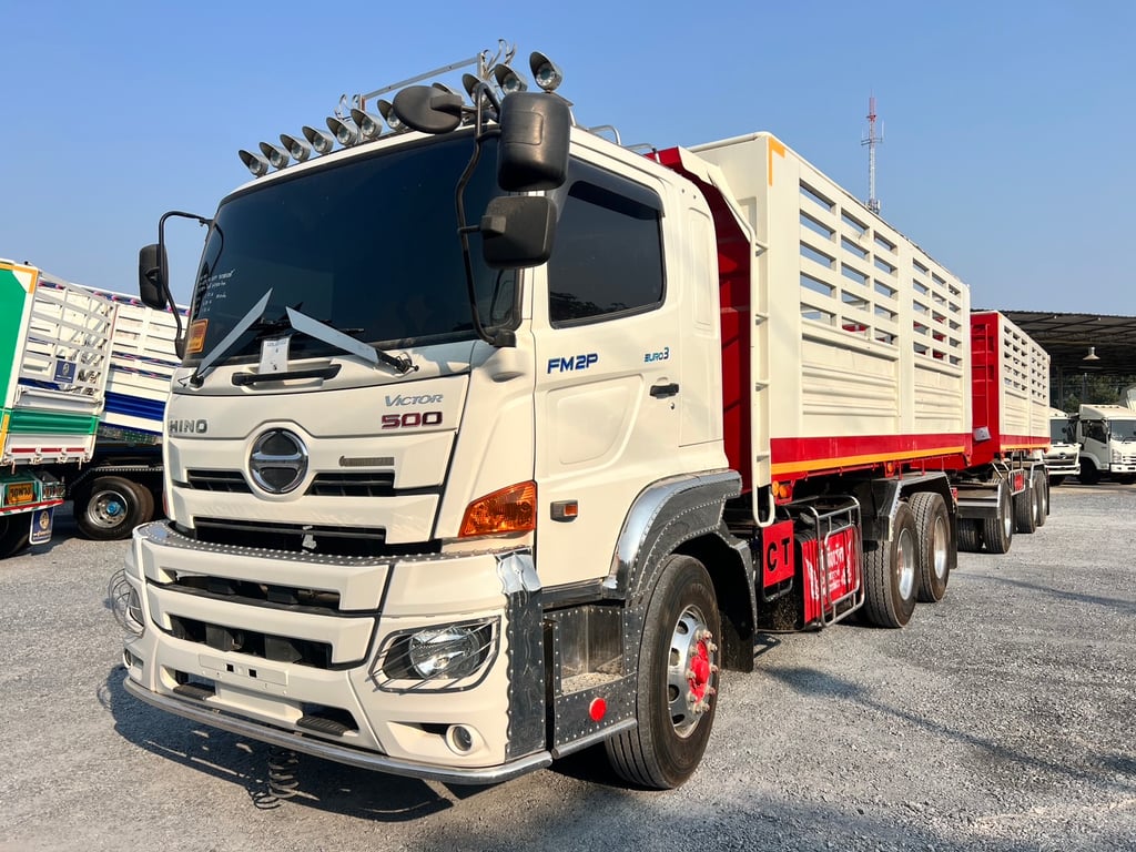 HINO VICTOR FM2P 380 HP ปี 2566 แม่+ลูก 3 คาน กระบะดั้ม CT TRUCK Lek532-533 HINO VICTOR FM2P 380 HP ปี 2566 แม่+ลูก 3 คาน กระบะดั้ม CT TRUCK Lek532-533