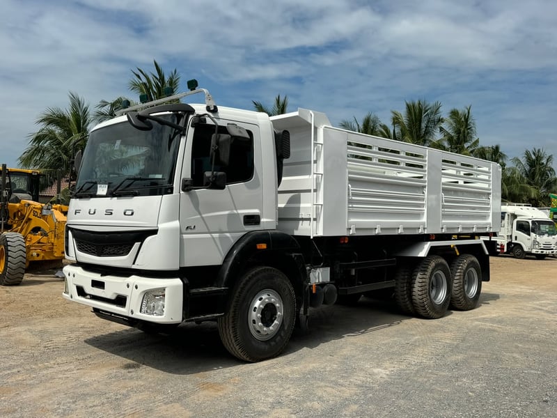 FUSO FJ280HP ปี65 ไมล์น้อย 59,939 km. #10ล้อกระบะดั้มสามมิตร #Lek 418 