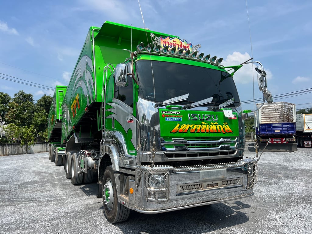ISUZU FXZ 360 ปี 65 ไมล์น้อยเพียง 120,000 km. #รถพ่วงดินกระบะอลูมิเนียม SHK #LEK 943-944 ISUZU FXZ 360 ปี 65 ไมล์น้อยเพียง 120,000 km. #รถพ่วงดินกระบะอลูมิเนียม SHK #LEK 943-944