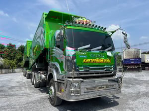 ISUZU FXZ 360 ปี 65 ไมล์น้อยเพียง 120,000 km. #รถพ่วงดินกระบะอลูมิเนียม SHK #LEK 943-944