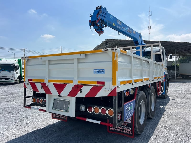 ็HINO FM1A 344 แรงม้า ปี 66 ไมล์แท้แค่ 13,000 KM. #10ล้อเครน XCMG 6.5 ตัน (4 ปลอก 3 ชัก) #LEK1058 