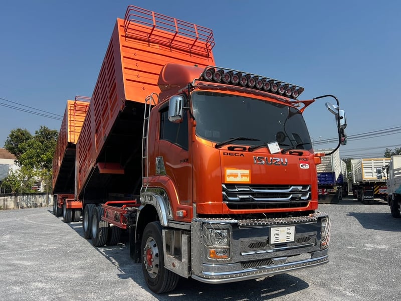 ISUZU FXZ 360 ปี 66 ไมล์ 189,000 km. #แม่–ลูกพ่วงดั้ม ## Lek1044-1045