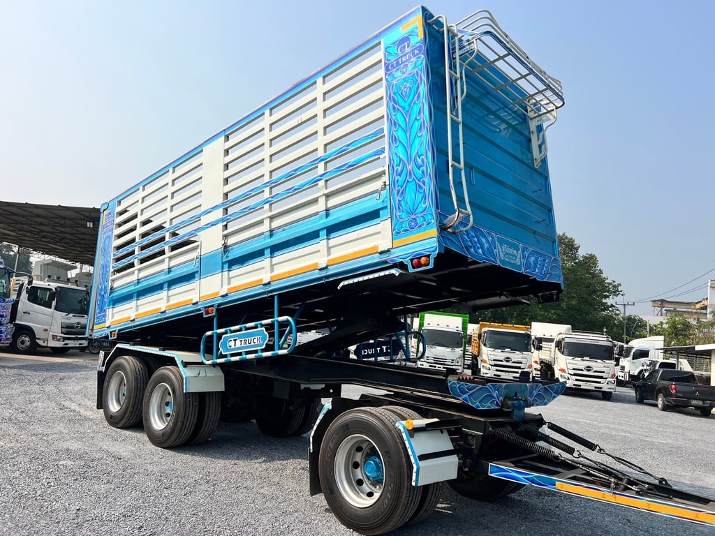 HINO  FM2P 380 HP ปี 2566 ไมล์ 170,000 km. #10ล้อพ่วงกระบะเหล็กดั้มเกษตร #LEK586-585