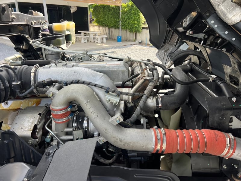  Hino FM1A 344 HP ปี 66 ไมล์น้อย 102,000 KM. #แม่ลูกดั้มพ์เกษตร กระบะเหล็กอู่ไทยมาวิน #LEK1272-1273
