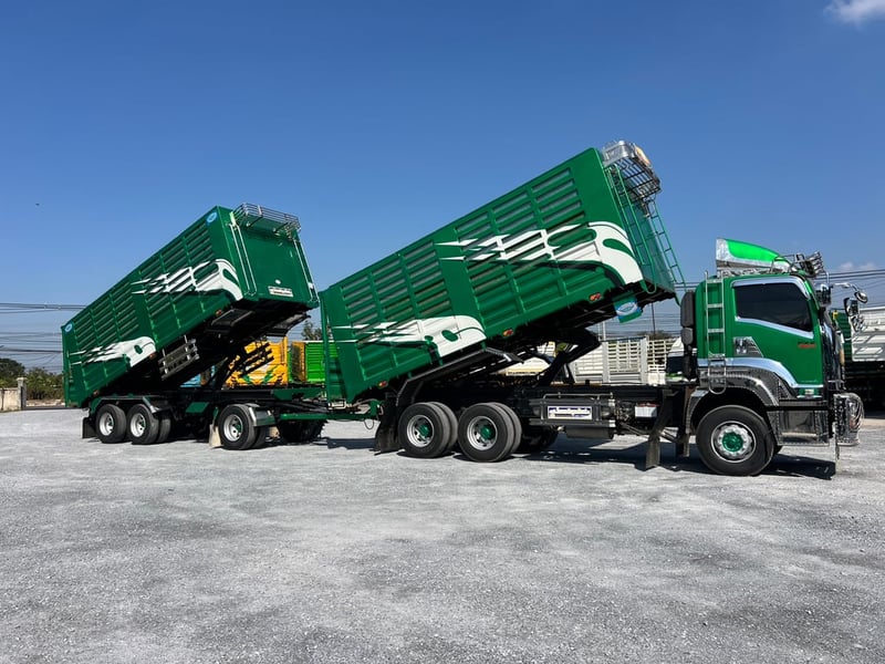 ISUZU FXZ 360 ปี 66 ไมล์ 216,000  KM. # พ่วงแม่ลูก ดั้มเกษตร #Lek1119-1120 