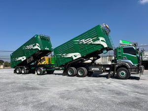 ISUZU FXZ 360 ปี 66 ไมล์ 216,000  KM. # พ่วงแม่ลูก ดั้มเกษตร #Lek1119-1120 