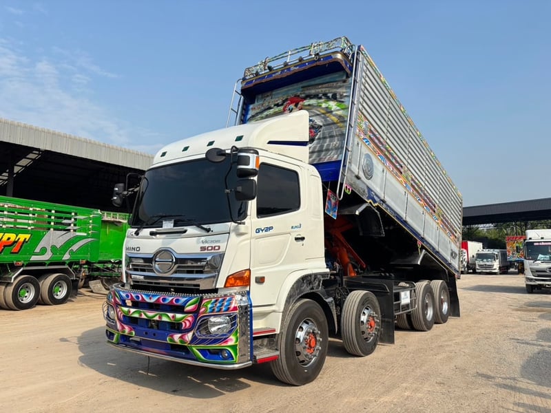 HINO GY2P 380HP ปี60 ไมล์ 686,000 km. #12ล้อ กระบะดั้มอลูมิเนียมพื้นเหล็ก #Lek1096