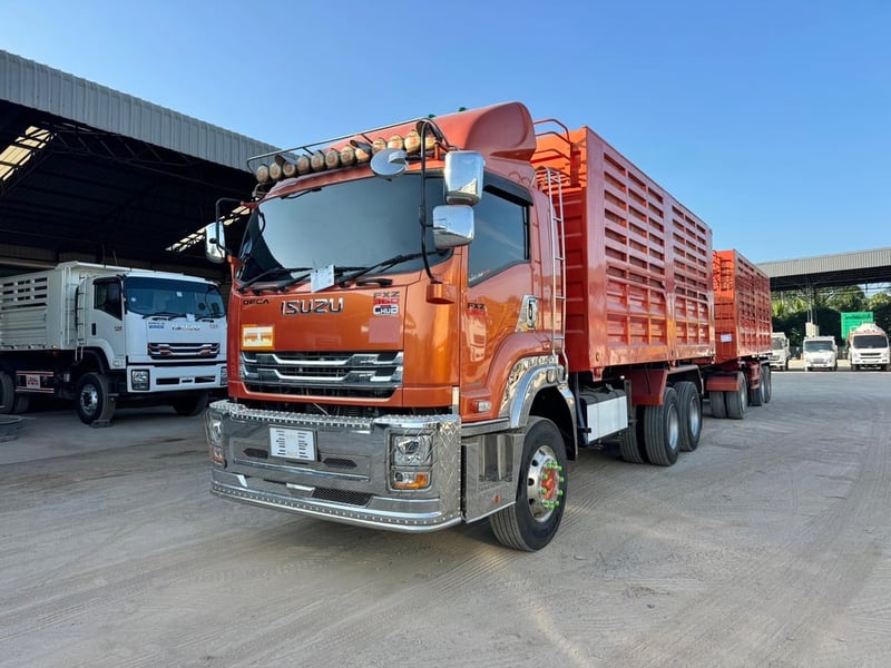 ISUZU FXZ 360 ปี 66 ไมล์ 189,000 km. #แม่–ลูกพ่วงดั้ม ## Lek1044-1045