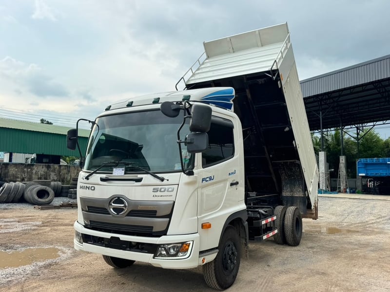 ็HINO FC9J 175HP ปี66 ไมล์33,300 km. #6ล้อ กระบะดั้ม สามมิตร SMM 4รั้ว #LEK923