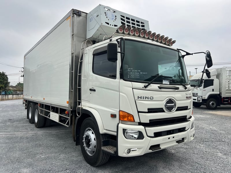 HINO FL8J 260HP ปี 65 ไมล์ 228,000 KM. #10ล้อเพลาเดียว ตู้เย็น #LEK1111