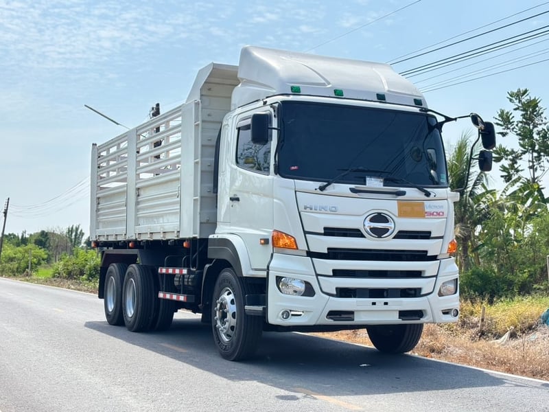 HINO FM1A วิคเตอร์ 344HP ปี 66 ไมล์ 201,404 KM. #กระบะดั้มสามมิตร SMM มีระบบลากพ่วง #LEK1002