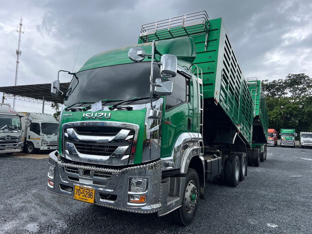 lSUZU FXZ 360 หน้า GIGA ปี 66 เลขไมล์เพียง 306,000 KM #กระบะดั้ม PP TRUCK กระบะเหล็กกึ่งเกษตร #LEK951-952 