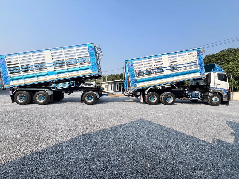 HINO FM2P 380 HP ปี 2566 ไมล์ 170,000 km. #10ล้อพ่วงกระบะเหล็กดั้มเกษตร #LEK586-585 HINO FM2P 380 HP ปี 2566 ไมล์ 170,000 km. #10ล้อพ่วงกระบะเหล็กดั้มเกษตร #LEK586-585