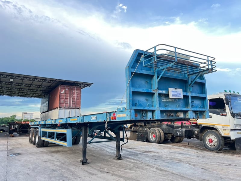 📣📣📣หางพื้นสามเพลา CIMC ปี57  💸ราคา 220,000 ฿ พร้อมใช้งาน 📍ปทุมธานี ☎098-0947203 แฮ็คส์  #แฮ็คส์รถบรรทุก