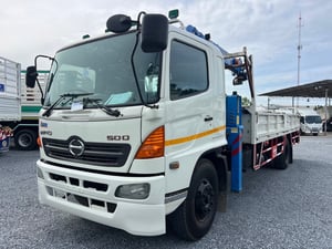  รถ 6ล้อเครน HINO MEGA 212 ปี48 กระบะคาร์โก้เหล็ก  ติดเครน XCMG  