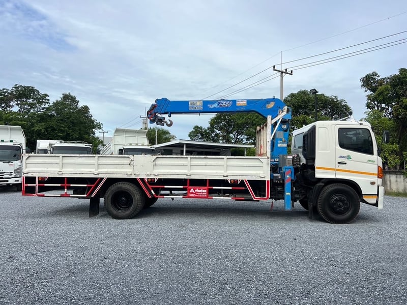  รถ 6ล้อเครน HINO MEGA 212 ปี48 กระบะคาร์โก้เหล็ก  ติดเครน XCMG  