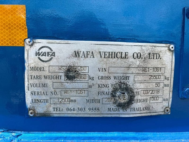 💢หางก้างสามเพลา WAFA 10น๊อต ปี61 💢 💸ราคา 280,000🅱️ ☎098-0947203 แฮ็คส์  #แฮ็คส์รถบรรทุก