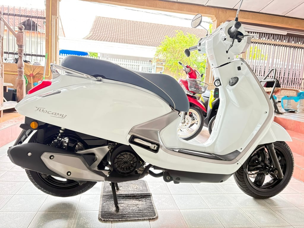 Tuscany150 Keyless ไมล์แท้ สภาพใสกริ๊บ รถมือเดียว ไม่เคยล้ม สีเดิมบางๆ จัดส่งได้ทั่วไทย มีเก็บปลายทาง วิ่ง1000 ปี68