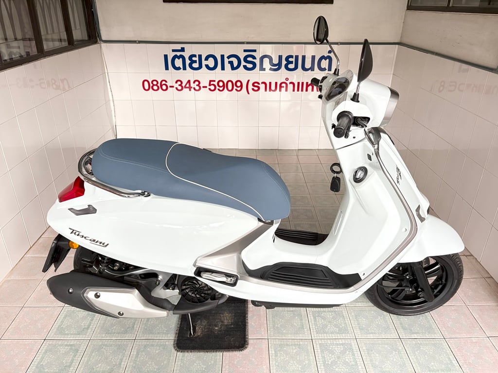 Tuscany150 Keyless ไมล์แท้ สภาพใสกริ๊บ รถมือเดียว ไม่เคยล้ม สีเดิมบางๆ จัดส่งได้ทั่วไทย มีเก็บปลายทาง วิ่ง3000 ปลายปี67