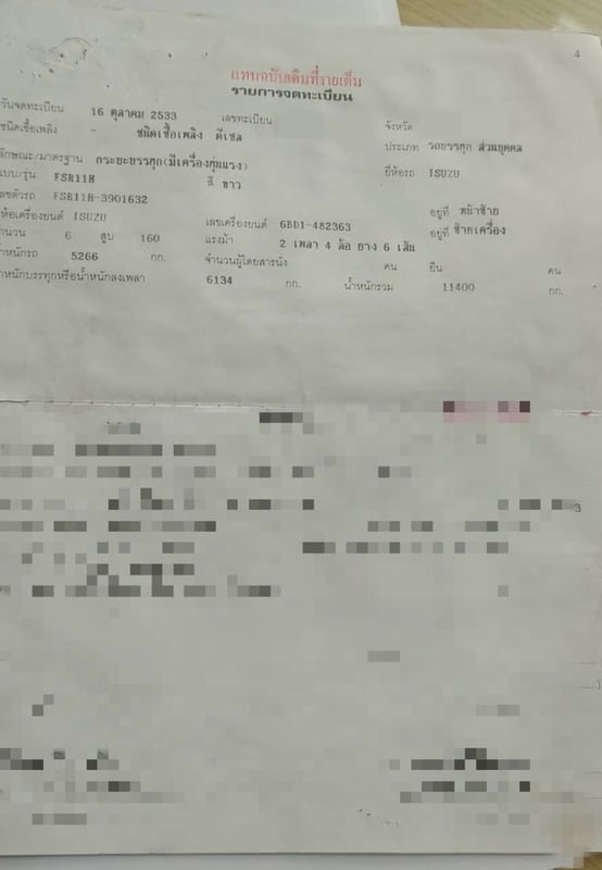 ขายรถ6ล้อติดเฮียบ4ตัน FSR11H 160แรงม้า เน้นโทร 099-4982892