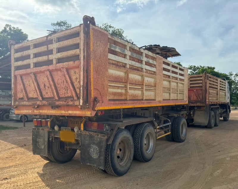 ขายรถพ่วง22ล้อดั้ม ISUZU 360 กับหางSMM เดิมๆเน้นโทร 099-4982892