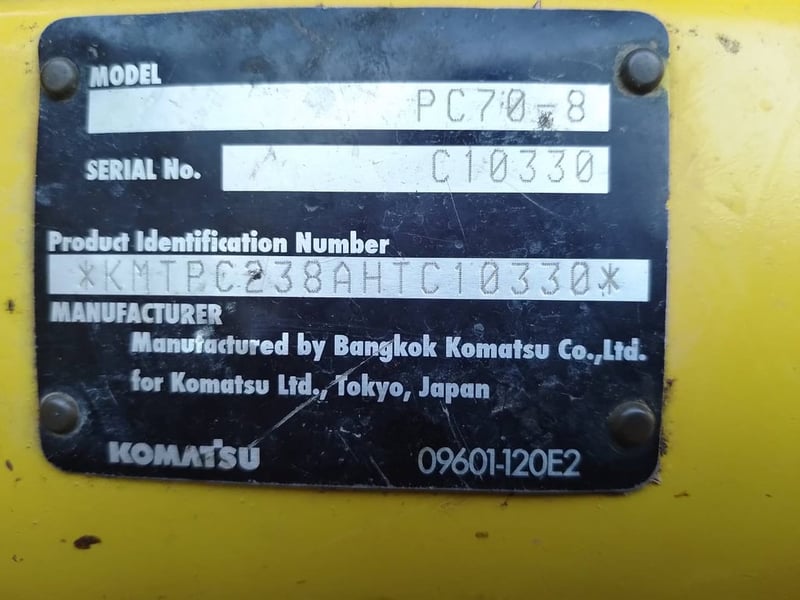 ขายรถแบคโฮ PC70-8 ทำงาน 12,000ชั่วโมง เล่ม เน้นโทร 099-4982892