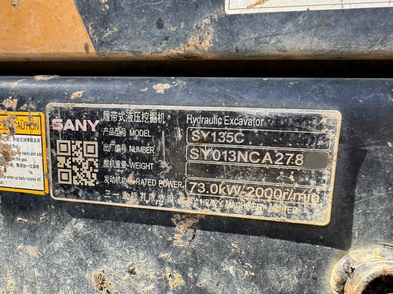 ขายแบคโฮ SY135C 8,700ชั่วโมง เน้นโทร 099-4982892