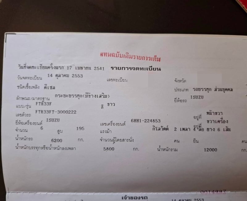 ขายรถ6ล้อดั้ม FTR33F 195แรงม้าปี41 เดิมๆเน้นโทร 099-4982892 ขายรถ6ล้อดั้ม FTR33F 195แรงม้าปี41 เดิมๆเน้นโทร 099-4982892